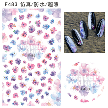 F483 DIY Design 3D Self Adhesive Flower Nail Art Sticker