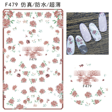 F479 DIY Design 3D Self Adhesive Rose Nail Art Sticker