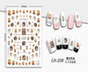 CA-208 3D Vintage Flowers Nail Sticker