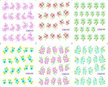 Flower Water Nail Sticker