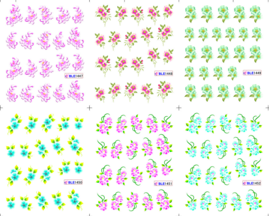 Flower Water Nail Sticker