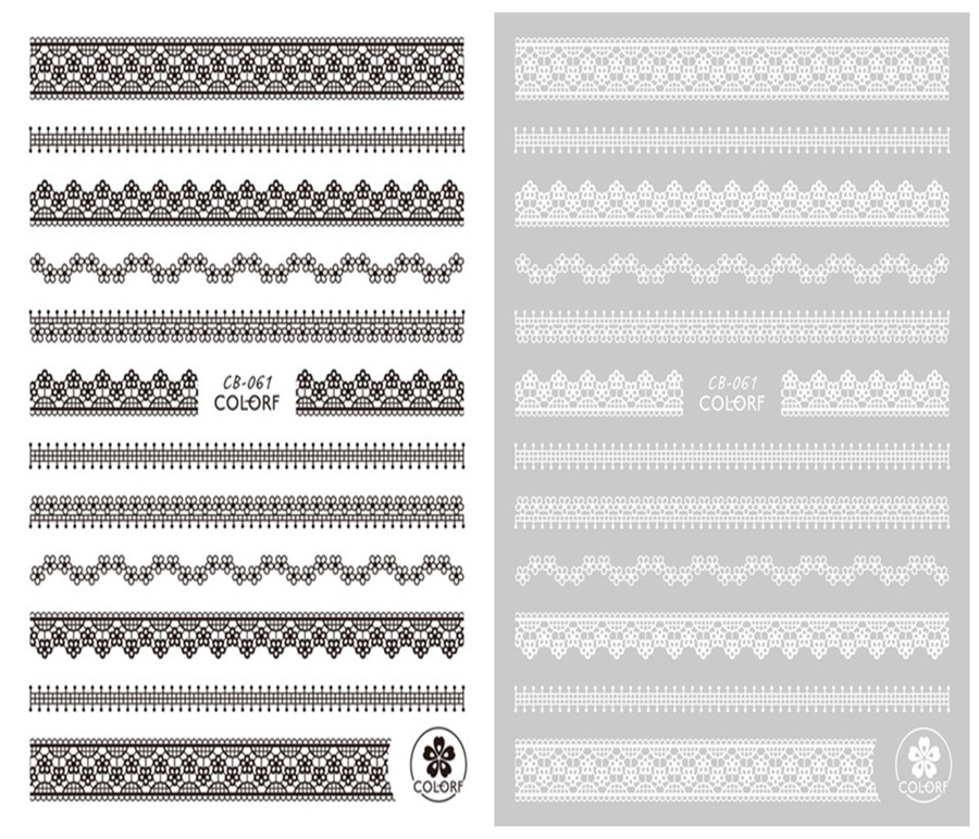 CB-061 3D Flower Lace Self Adhesive Nail Art Sticker
