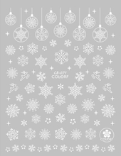 CB-071 3D Snowflake Christmas Nail Sticker