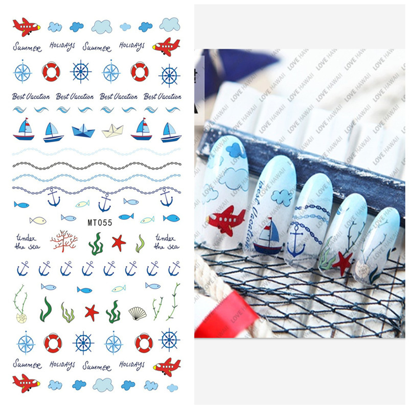 MT055 3D Vocation Nail Art Sticker