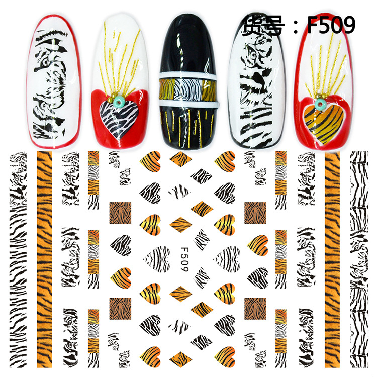 F509 DIY Design 3D Self Adhesive Grain Nail Art Sticker