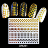 XF6261 3D Gold Metal Nail Art Sticker 
