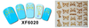 XF6019-6024 3D Gold Metal Nail Art Sticker 