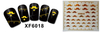 XF6013-6018 3D Gold Metal Nail Art Sticker 