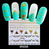 XF6260 3D Gold Metal Nail Art Sticker 