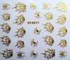 XF6067-6072 3D Gold Metal Nail Art Sticker 