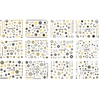 TJ289-300 3D Gold Gear Nail Art Sticker 