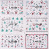 TJ049-060 3D Silver Christmas Nail Art Sticker 