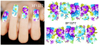 XF1372-1377 Flower Water Nail Sticker