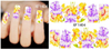 XF1402-1407 Watercolor Flower Water Nail Sticker