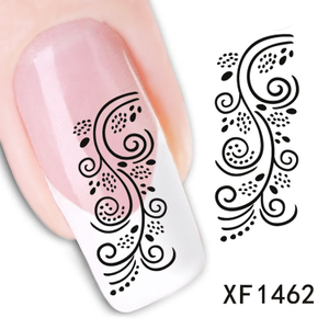 XF1462-1467 Flower Water Nail Sticker