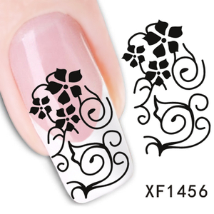 XF1456-1461 Flower Water Nail Sticker
