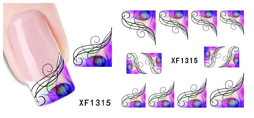 XF1313-1318 Water Nail Sticker
