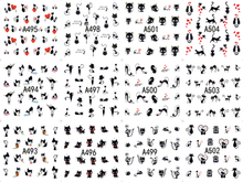 A493-504 Cat Water Nail Sticker