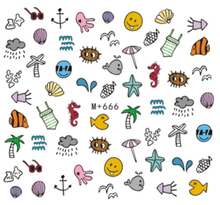 M+666-674 Water Nail Sticker 