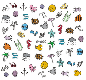 M+666-674 Water Nail Sticker 