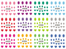 A1033-1044 Heart And Circle Water Nail Sticker