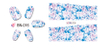 BN013-018 Flower Water Nail Sticker