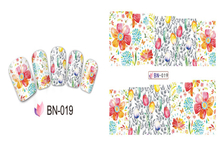 BN019-024 Flower Water Nail Sticker