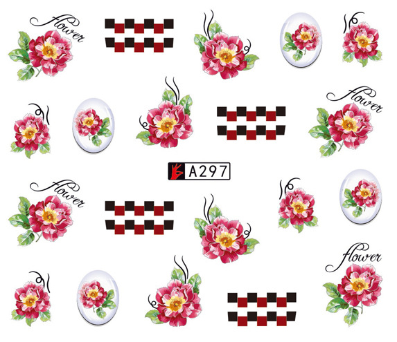 A295-300 Flower Water Nail Sticker