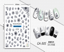 CA-305 3D Flicka Flowers Nail Sticker