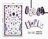 CA-152 3D Purple Classical Embroidery Nail Sticker
