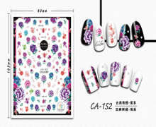 CA-152 3D Purple Classical Embroidery Nail Sticker
