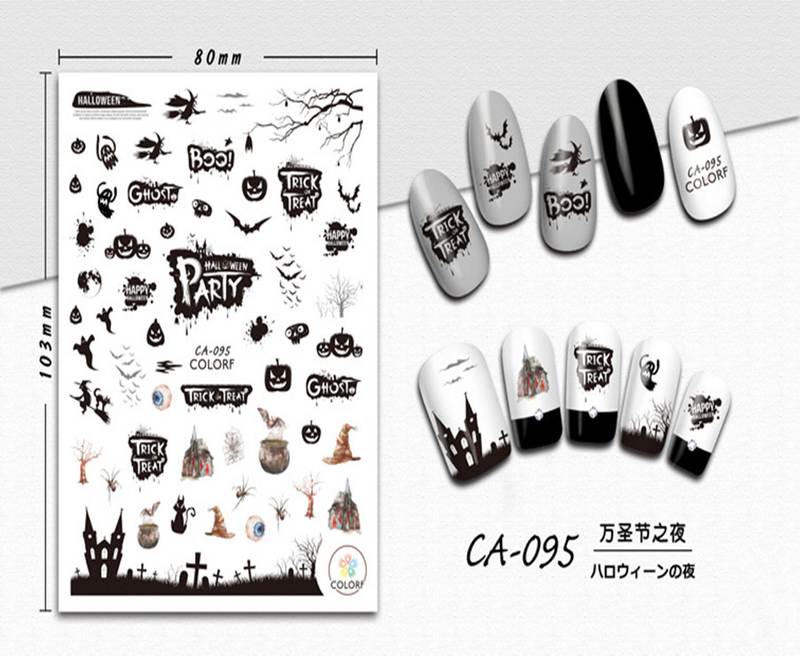 CA-095 3D Halloween Night Nail Sticker
