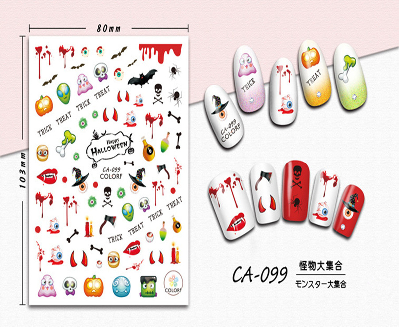 CA-099 3D Monster Collection Nail Sticker