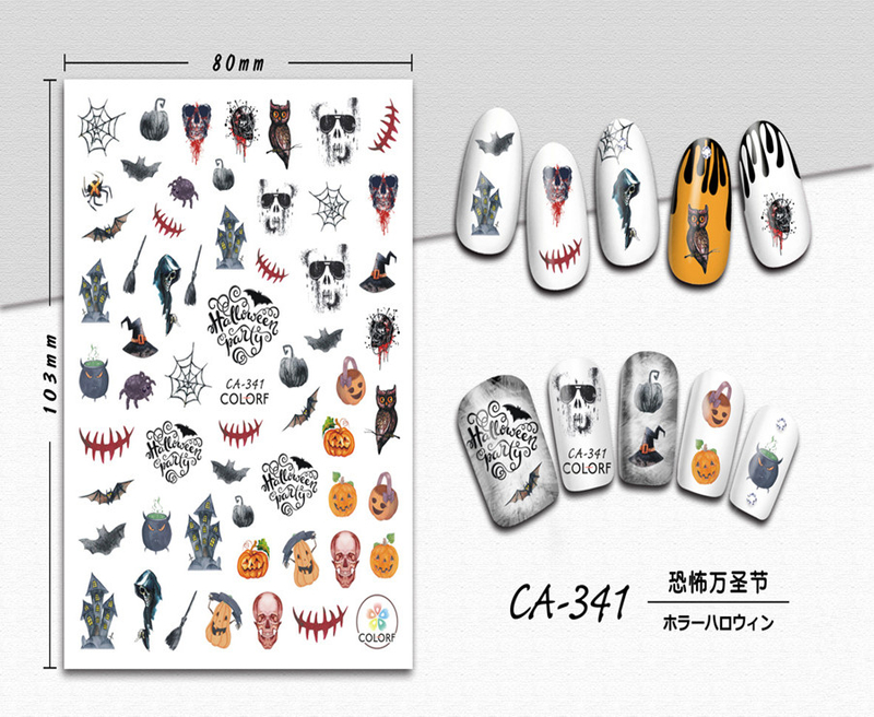 CA-341 3D Horror Halloween Nail Sticker