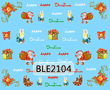 BLE2094-2104 Christmas Water Nail Art Sticker