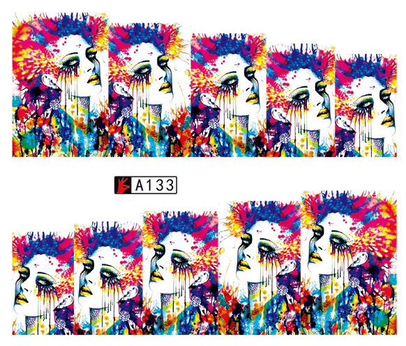 A133-138 Cool Water Nail Sticker
