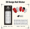 SN001-012 Laser Silver Nail Sticker
