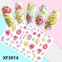XF3014 3D Self Adhesive Flower Nail Art Sticker 