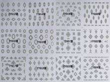 TY013-024 3D Silver Nail Art Sticker 