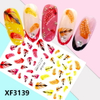 XF3139 3D Self Adhesive Feather Nail Sticker 