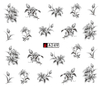 A247-252 Black Flower Water Nail Sticker