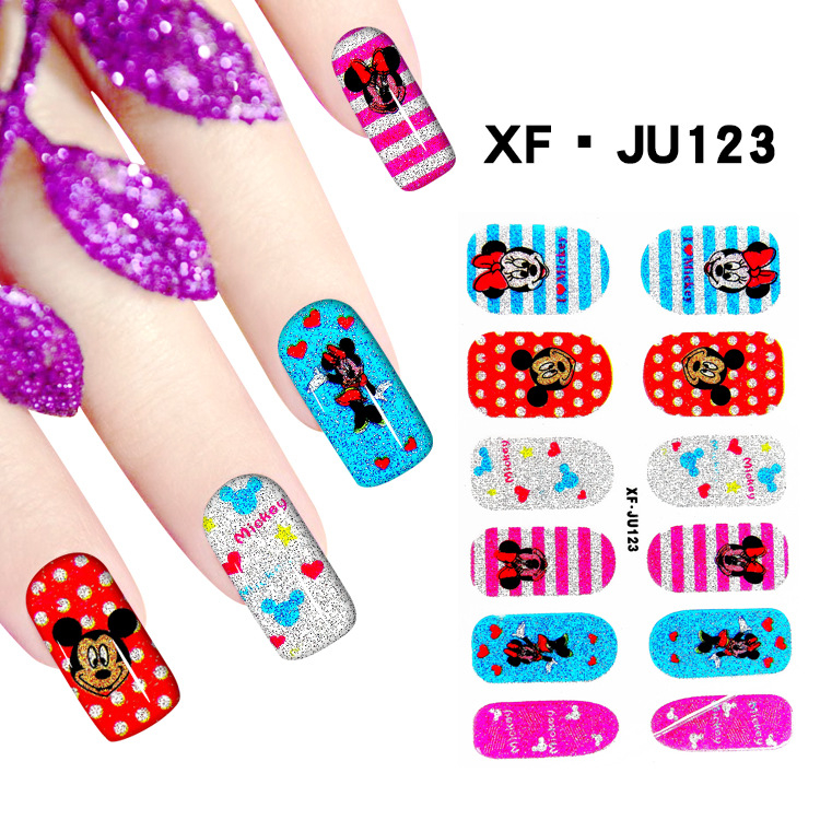 JU123 Full Cover Nail Polish Sticker 