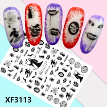 XF3113 3D Self Adhesive Halloween Nail Sticker 