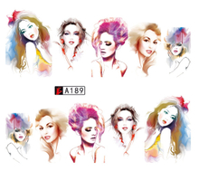 A187-192 Cartoon Water Nail Sticker