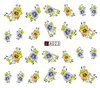 A019-024 Flower Water Nail Sticker