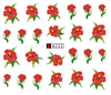 A217-222 Flower Water Nail Sticker