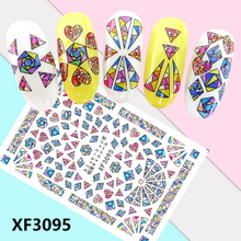 XF3095 3D Self Adhesive Nail Sticker 