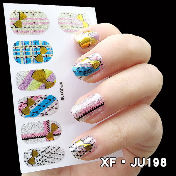 JU198 Full Cover Nail Polish Sticker - Buy Nail Polish Sticker, Full ...