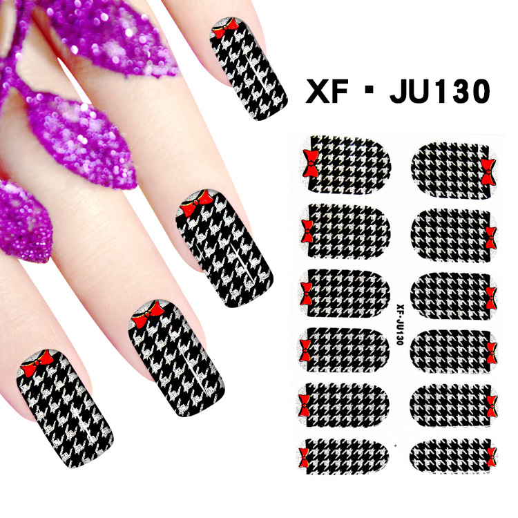 JU130 Full Cover Nail Polish Sticker 
