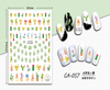 CA-057 3D Watercolor Cactus Nail Sticker